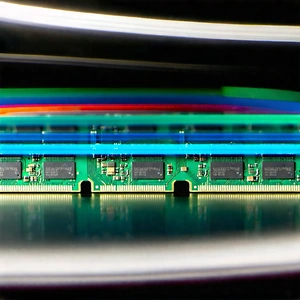 Tech Long Exposure Photography: Close-up of memory module