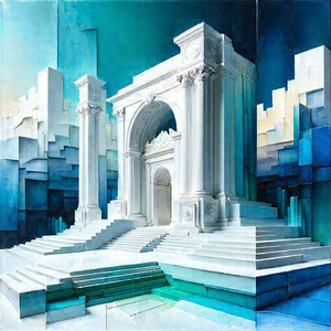 Tech Gouache Painting: (digital:1.46) Transformation Visualization With Large White