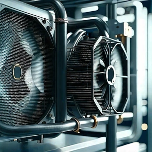 Tech Cinema 4D: Close-up of cooling system
