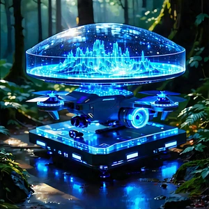 Drone with holographic display