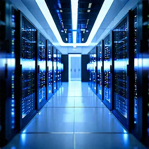 Futuristic Server Room With Image, There