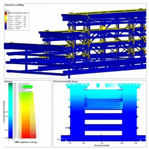 The Image Is A 3d Model Of A Building, Likely A Bridge, With A Focus On Its Structural Design
