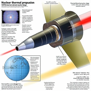 The Image Is A Diagram That Shows The Process Of Nuclear Thermal Propulsion