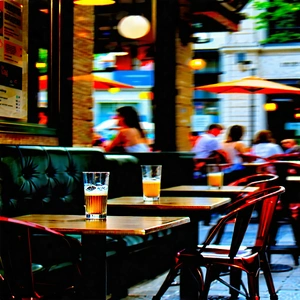 Urban Hdr Photography: Urban cafe culture scene