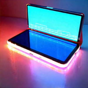 Tablet With Glowing Screen With Cell Phone