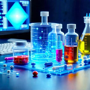 Healthcare Technology In Modern Laboratory With Table Variety
