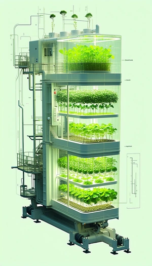 A Large, Multi-level Greenhouse Is Filled With A Variety Of Plants