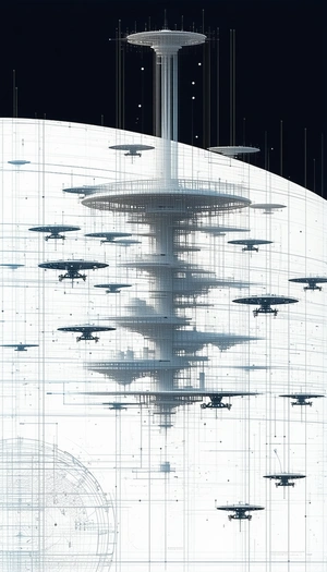 In The Image, There Is A Large White Structure With A Central Tower