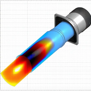 A Blue And Orange Light Is Shown In A 3d Graphic