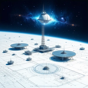 In The Image, There Is A Large Tower With A Dome-shaped Structure On Top Of It