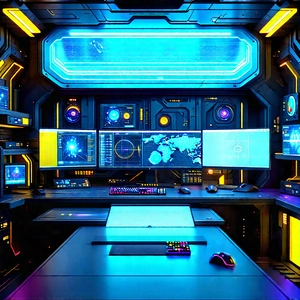 (futuristic:1.43) digital workspace