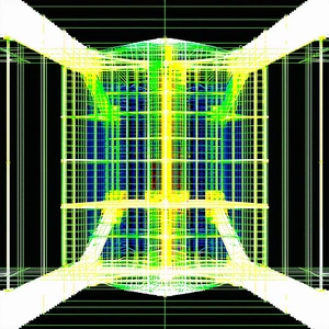 A Green And Yellow Grid Pattern Is Displayed In The Image