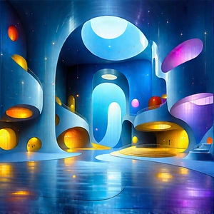 Futuristic Innovation Hub With Image, There
