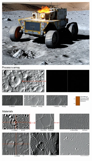 The Image Is A Split Screen Display Of A Rover On The Moon