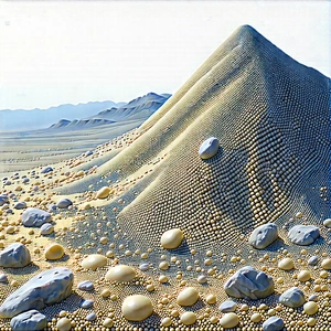 Abstract Digital Painting: Granular Composition With Image, There