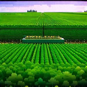 Agricultural Technology In Research Center With Computer-generated, Model