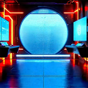 (futuristic:1.19) tech startup office