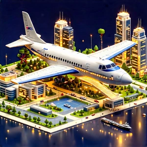 Aerospace Technology In Research Center With Large Airplane