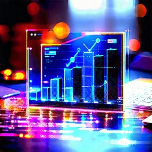 Financial Technology In Tech Office With Computer Screen