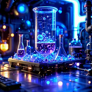 Entertainment Technology In (modern:1.12) Laboratory With Image, There