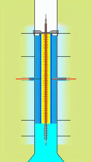A Blue And Yellow Striped Object Is Shown In The Image