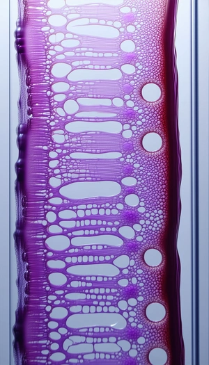 A Purple Liquid, Possibly A Sauce Or A Syrup, Flowing Through A Tube Or A Pipe