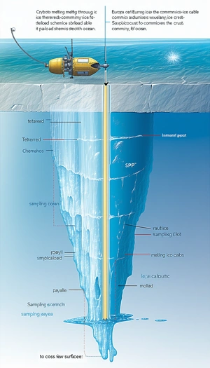 A Large Iceberg Is Shown In A Cross-sectional View, With The Iceberg Being Cut In Half