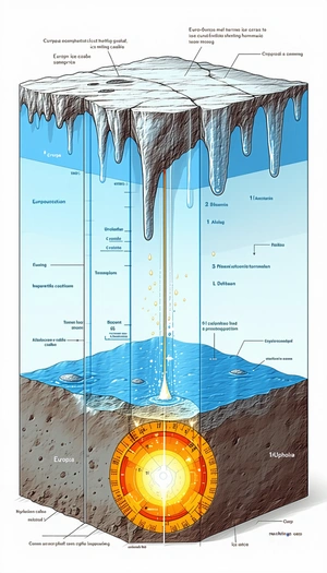 The Image Is A Diagram Of A Waterfall, With A Clock At The Bottom Of The Image