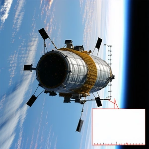 A Space Shuttle Flying High In The Sky