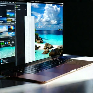Laptop With Streaming Content With Laptop Computer