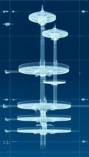 blueprint large structure displayed
