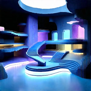 Futuristic Innovation Hub With Rendering Large,