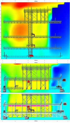 The Image Is A 3d Model Of A Crane, Showing The Various Parts And Components Of The Crane