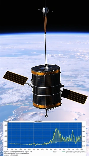 A Spacecraft Is Shown In A Close-up View, With Its Solar Panels And Satellite Dishes Clearly Visible
