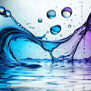 Abstract Macro Photography: Liquid Arrangement With Balance With Blue Purple