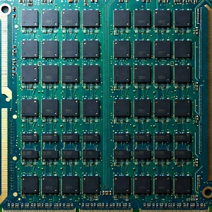 Tech Lithograph: Close-up of memory module