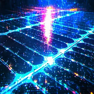 Solar Panel With Holographic Projection With Solar Panel