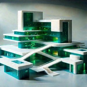 Futuristic Innovation Hub With Large, Modern
