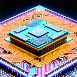 Close-up of microprocessor