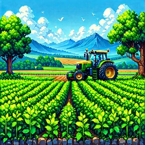 Agricultural Technology In Tech Office With Image, There