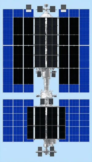 A Large Spacecraft With A Solar Panel On Its Side