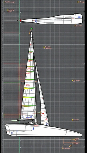 A Computer-generated Image Of A Sailboat Is Displayed On A Computer Screen