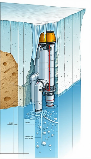 A Large Pipe Is Sticking Out Of The Ice, With A Yellow Top On It