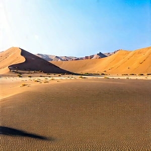 Nature Aerial Photography: Clear Sky Over Desert With Vast Desert