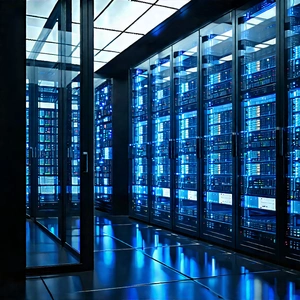Futuristic Server Room With Image, There