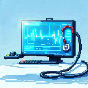 Healthcare Technology In Field Deployment With Computer Monitor