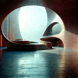Futuristic innovation hub
