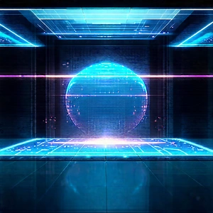 (futuristic:1.36) tech startup office