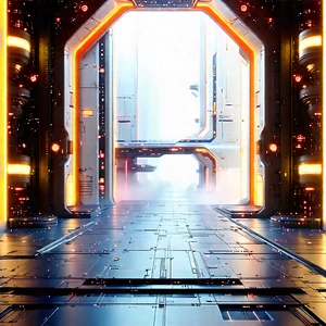 Futuristic Innovation Hub With Image, There