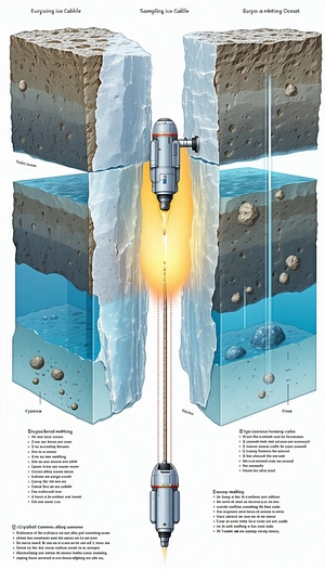 A Diagram Shows A Drilling Machine In Action, Drilling Through A Rock